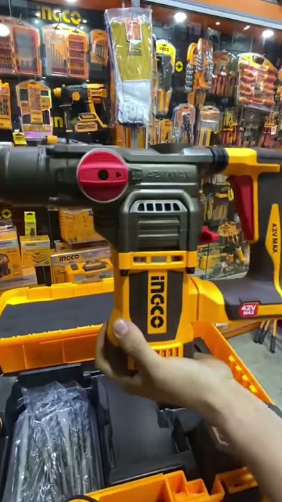 Cordless hammer drill with accessories #subscribers #ingcotools #ingcoph