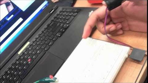 Lighting up and LED using a heart beat sensor.