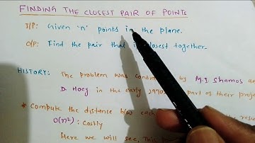 Closest pair points: Divide and Conquer Approach