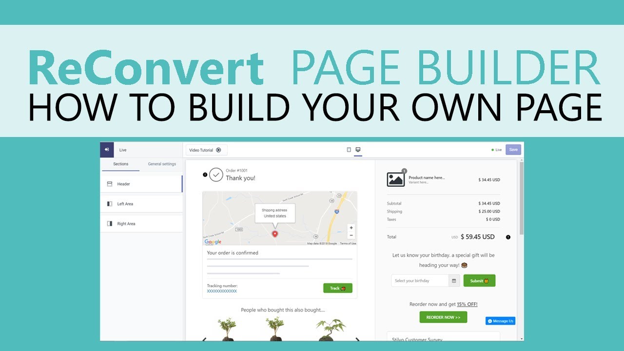 How To Use The ReConvert Page Builder | Thank You Page Optimization ...