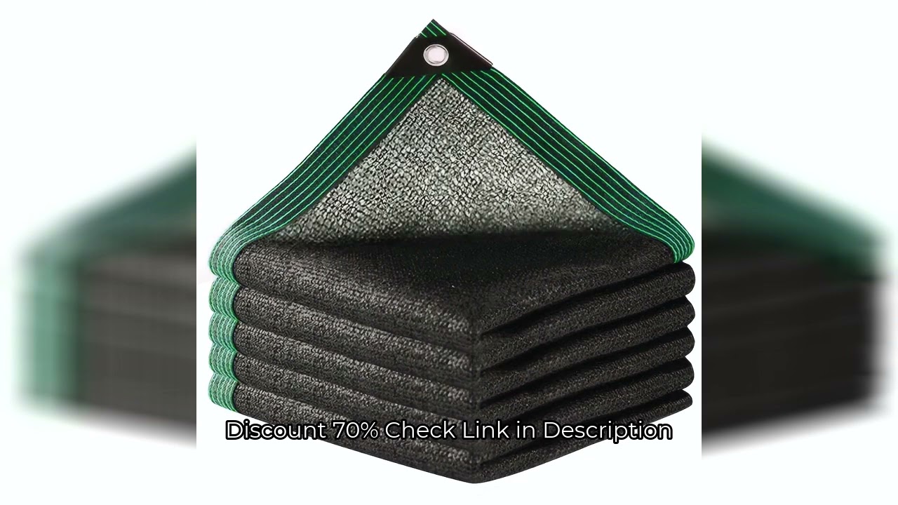 Black Shade Cloth Sunblock Mesh Cover Taped Edge With Grommets, Sun Net For Pergola, Plants Greenhou