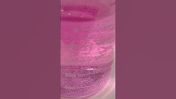 Redox of KMnO4 in RamZland!⚗️ 2KMnO4+5H2O2+3H2SO4→2MnSO4+K2SO4+8H2O+5O2 #STEM #RamZland #Lab