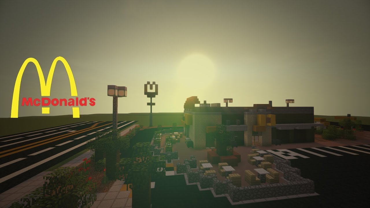 Minecraft 1 Day Builds McDonald's - YouTube
