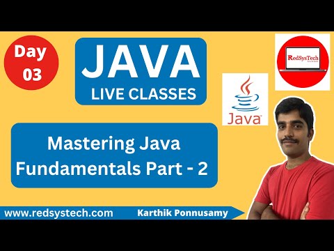 Java Live Session | Mastering Java Fundamentals Part - 2 | Core Java | Java | RedSysTech