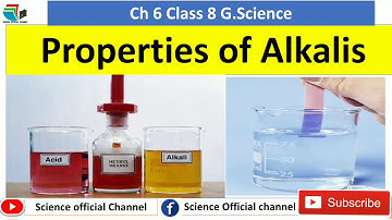 Properties Of Alkalis Chapter 6 Class 8 Science
