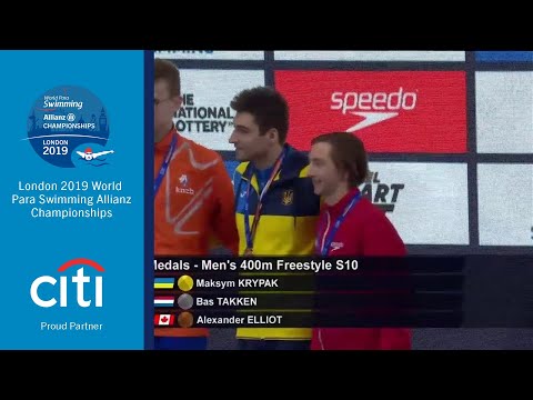 Men&amp;#39;s 400m Freestyle S10 Medal Ceremony | London 2019