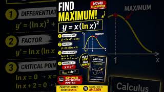 Find Maximum for y=x(lnx )^2 Logarithmic Function | MCV4U Calculus Challenge