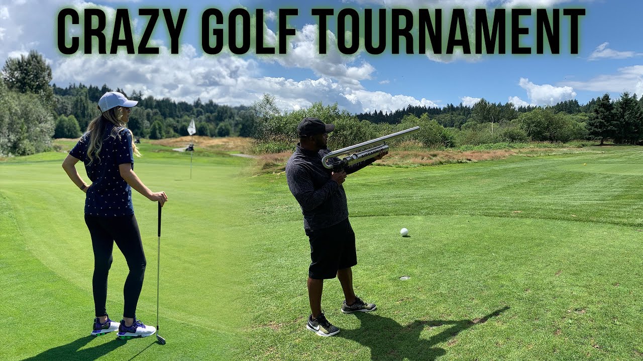 Shooting Golf Balls with an Air Cannon Craziest Golf Tournament EVER