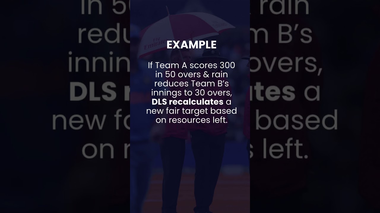 Ever wondered what happens when rain interrupts a cricket match? 