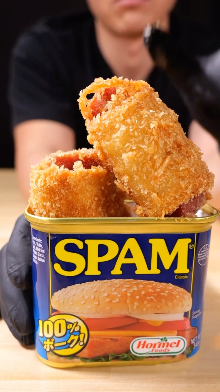 Fried Spam Spaghetti Roll @ohiofinalboss.