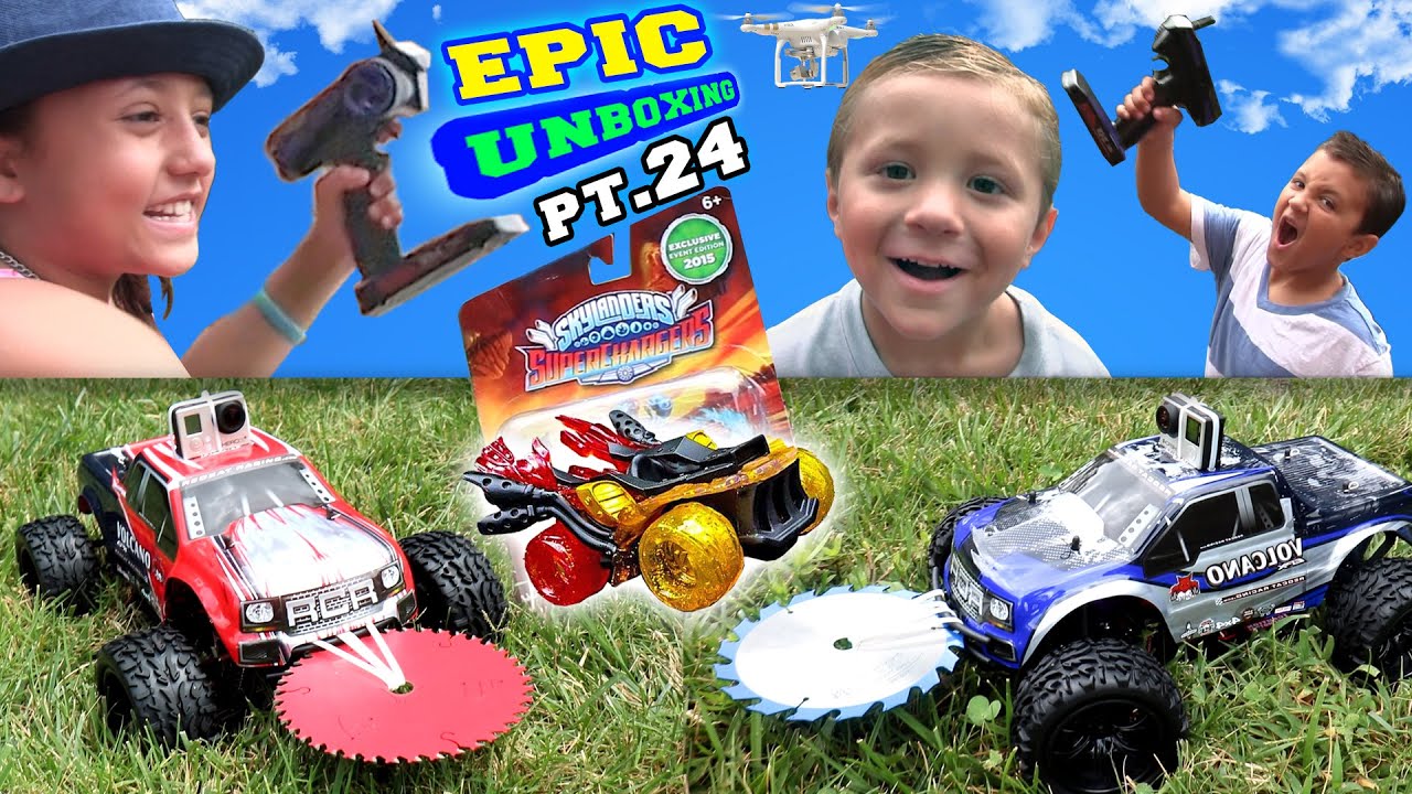 Monster Trucks атаки Golden Hot Streak! Эпическая Распаковка Часть 24 (Skylanders Нагнетатели Fun!)