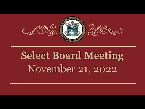 Select Board Meeting - November 21, 2022