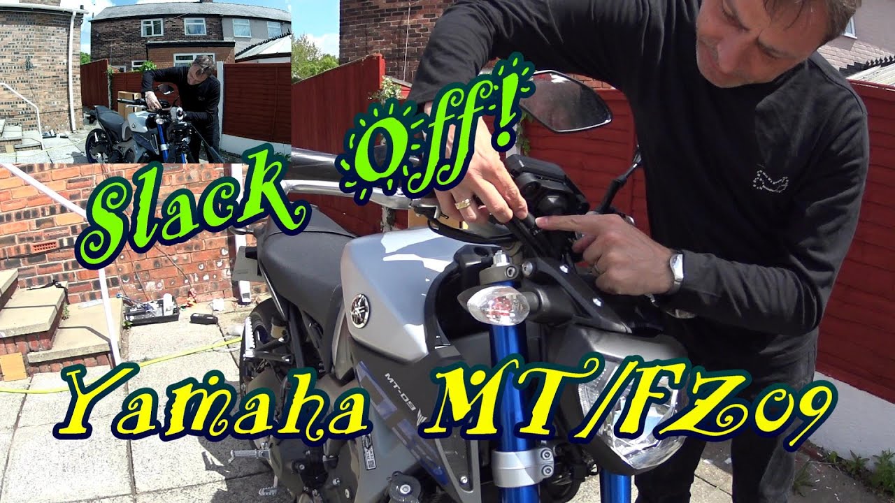 How to remove Yamaha MT09 (FZ09) Throttle Slack YouTube