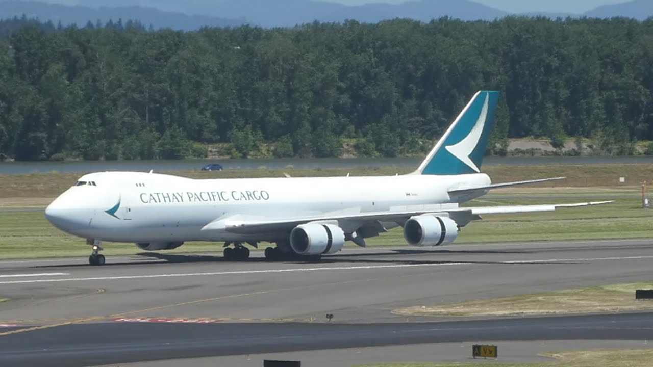 Cathay Pacific Cargo Boeing 747867F [BLJE] Landing at PDX YouTube
