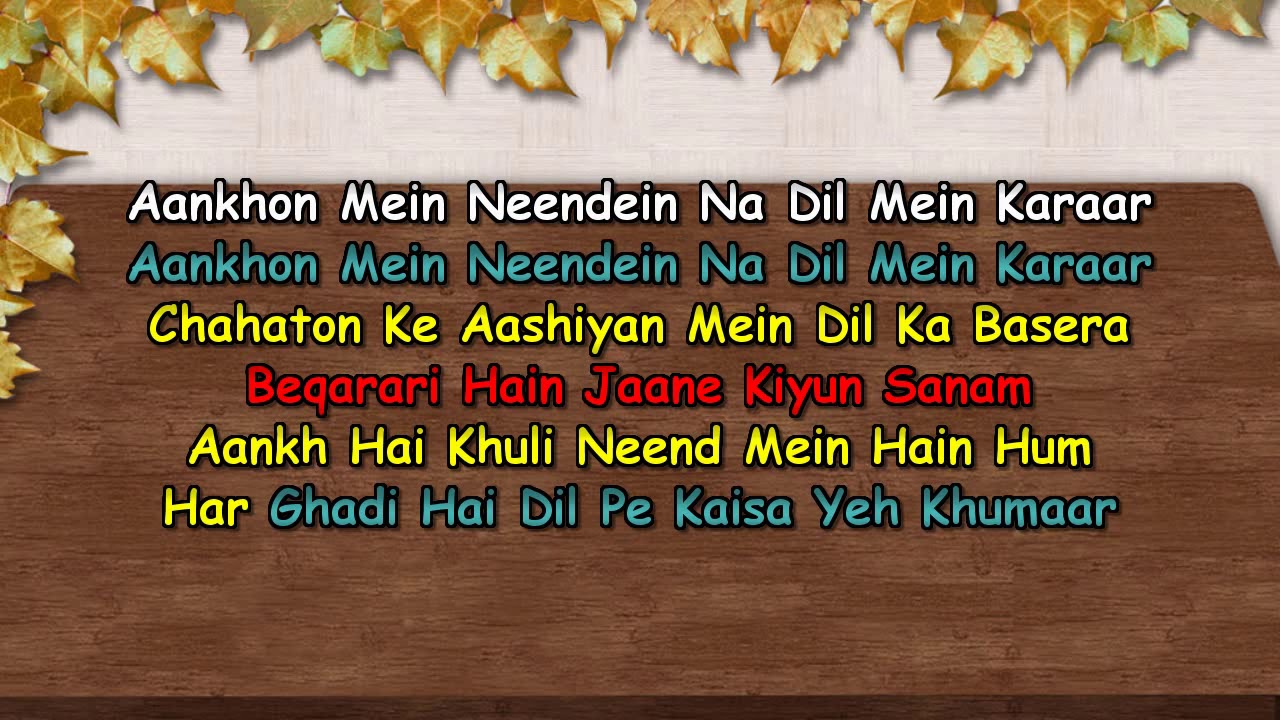 Aankhon Mein Neenden Na Dil Mein Karaoke Sanam Youtube aankhon mein neenden na dil mein karaoke sanam