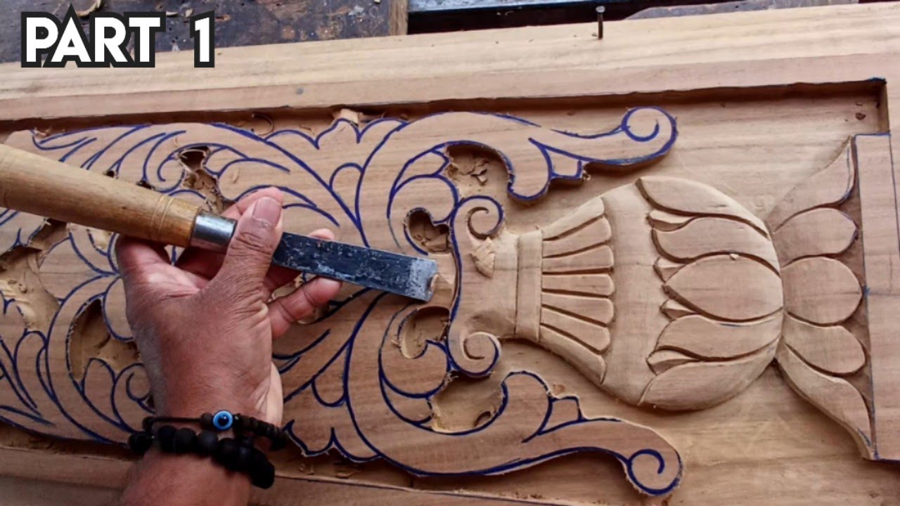 Beautiful design carving wood || PART 1