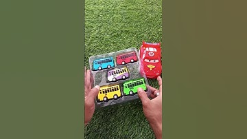 Unboxing and Testing McQueen Diecast and Bus Tayo Diecast No Talking With Natural Sound Water