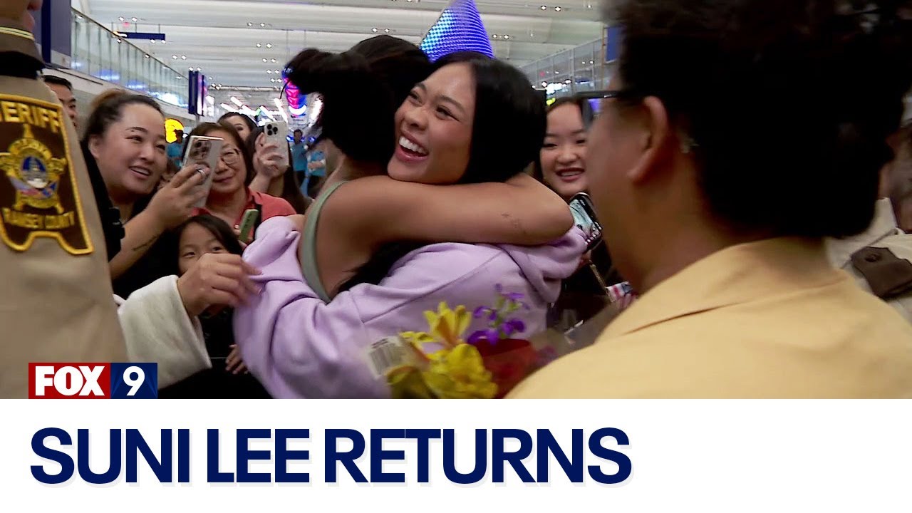 Suni Lee welcomed home after winning gold in Paris