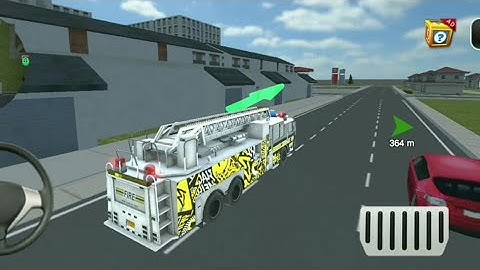 truck robot pemadam memadamkan kebakaran gedung||mobil balap truck simulator