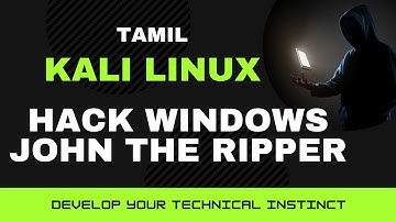 Hack windows Password | John the Ripper | Break into Windows | Kali linux Tamil | Codehunters