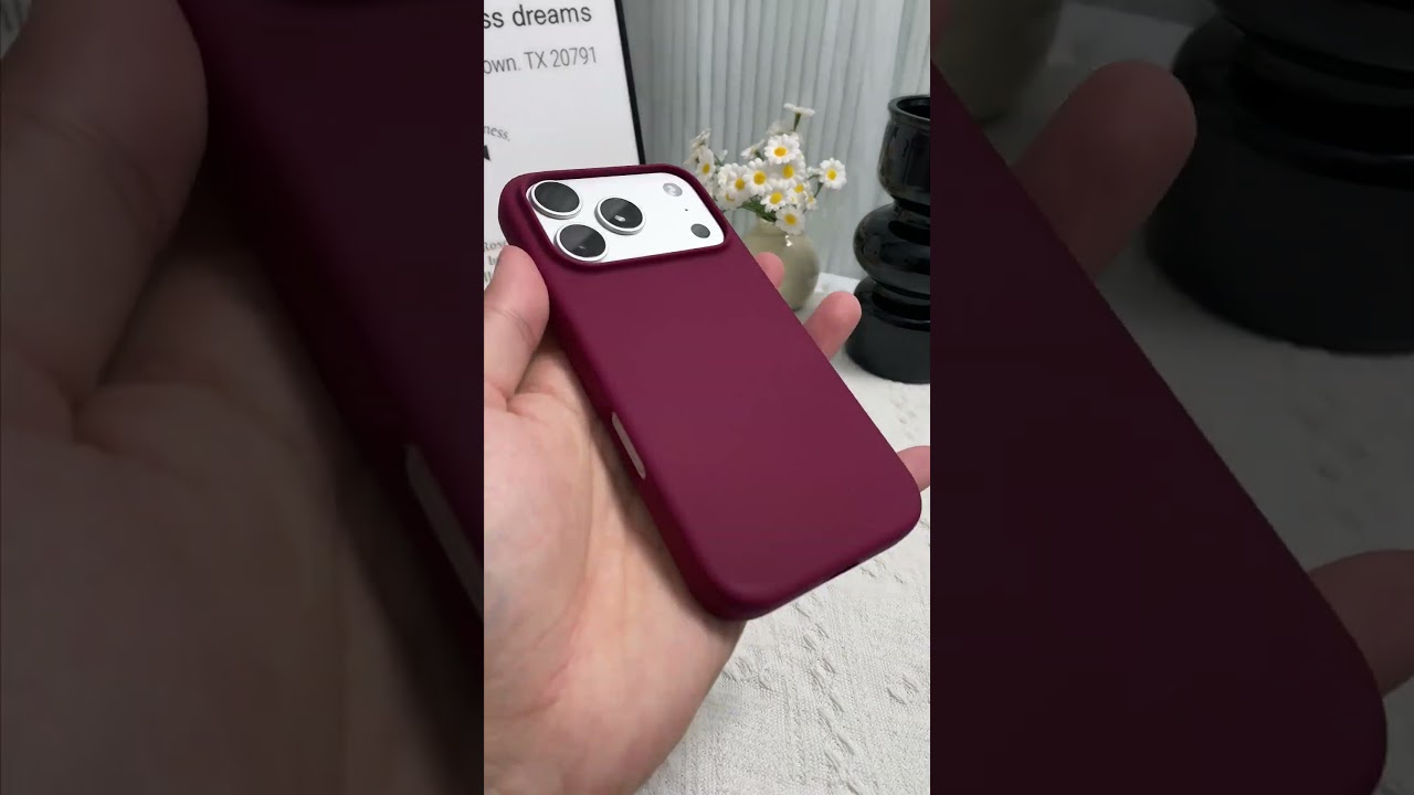 Dark Cherry iPhone 17 Pro Case | Clean Aesthetic 🍒 #shorts