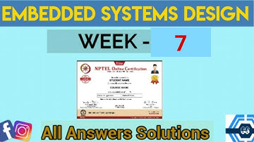 Embedded Systems Design Week 7 Quiz Answer Solution | NPTEL 2024 |