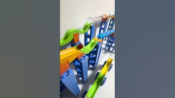 🌟 A ball rolling down a green bridge #3 #satisfying #marblerun