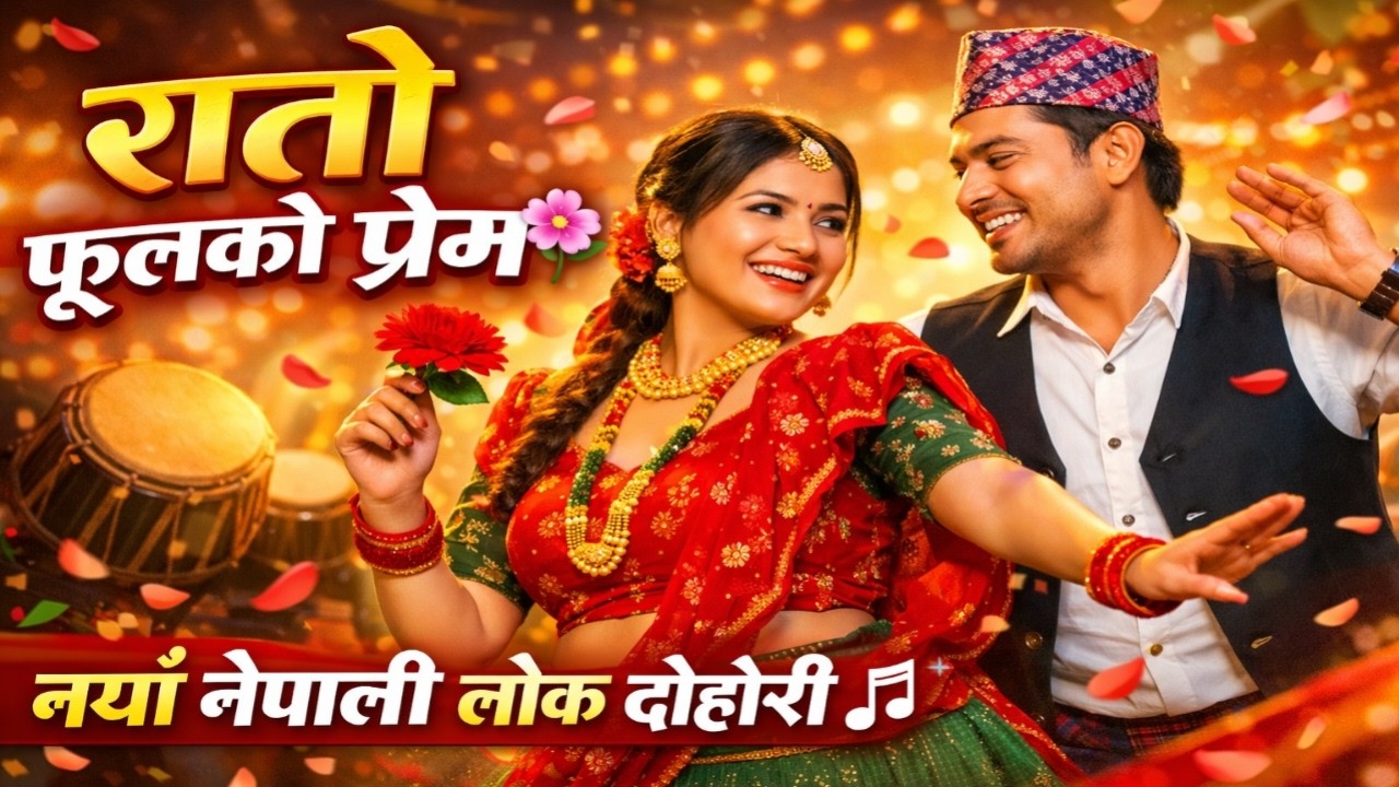 “रातो फूलको प्रेम 🌸 | Rato Phoolko Prem – New Nepali Lok Dohori Dance Song 2026”