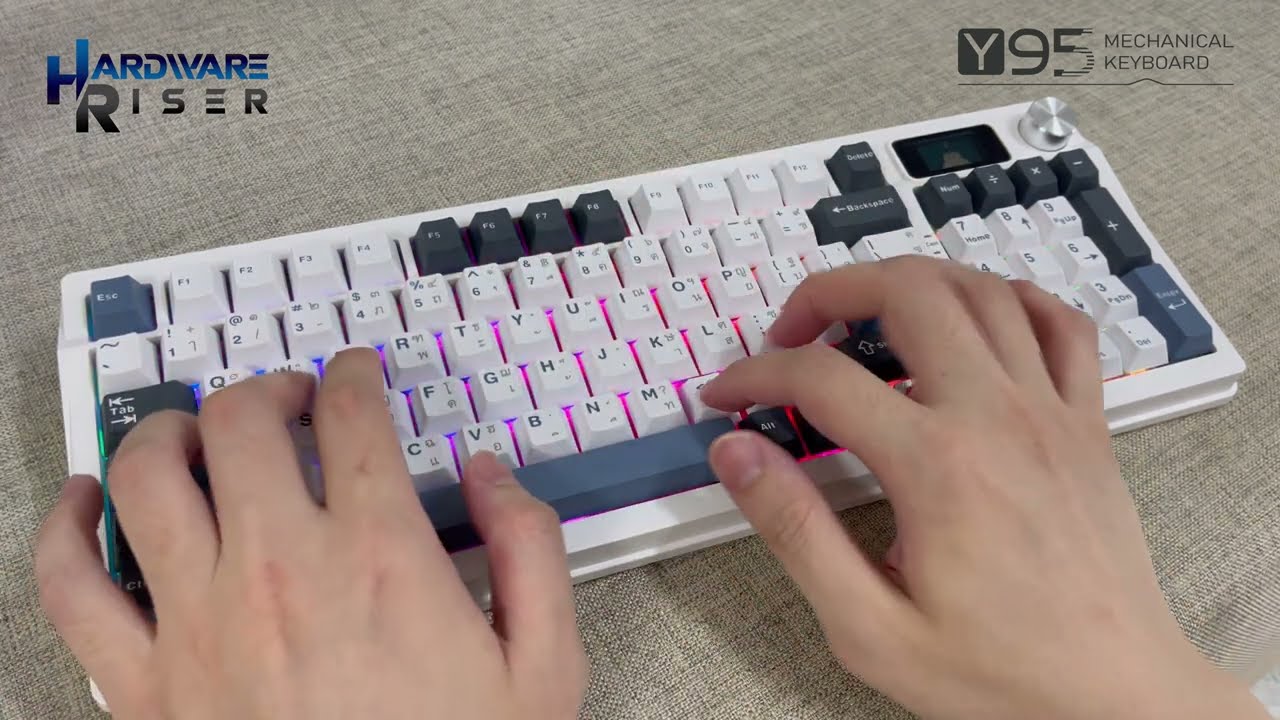 YINDIAO - Y95 Full Size Keyboard with TFT Screen & Knob / Typing Sound ราคา 2,690 บาท