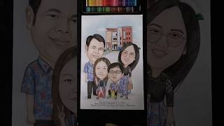 Drawing a caricature for a gift for the boss at the office #webtoon #ununkart #face sketch #drawi...