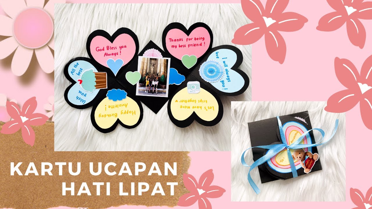 Cara Membuat Kartu Ucapan Hati Lipat Diy Kartu Ucapan Hati Diy Heart Folding Card Youtube