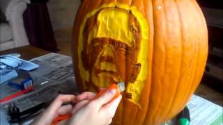 Speed Pumpkin Carving - Frankenstein's Monster