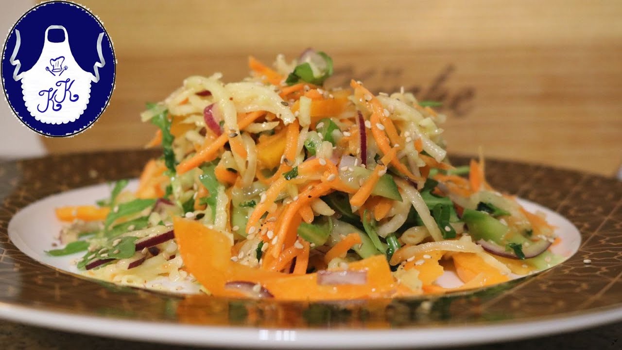 Rohkostsalat mit Senfölsauce,  gesund und lecker