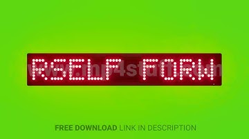 Push Yourself Forward Scrolling Red Dot Matrix LED Text Animation on Green Screen Seamless Loop