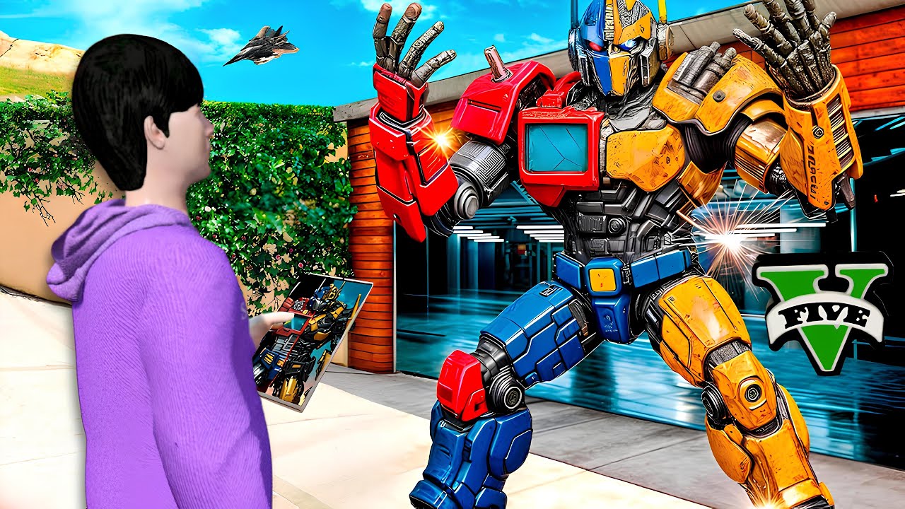 ကျွန်တော် Transformer စက်ရုပ်သစ်ကြီးကို တီထွင်ခဲ့တယ် | I built a Transformer in GTA V