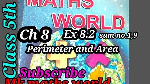 Class 5th Maths solutions Ch 8 Perimeter and Area Ex 8.2(sum no.1,9) PSEB/ NCERT BOARD