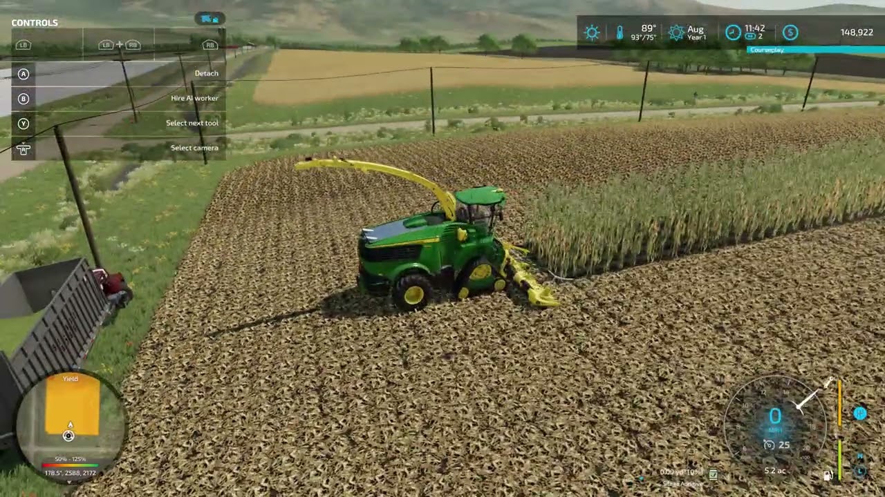 Farming Simulator 22 umrv gameplay chopping corn