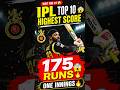 👉 WAIT FOR NO.1 😱 | IPL TOP 5 HIGHEST I SCORES IN ONE INNING 🔥 | UNBREAKABLE RECORD 💥 #iplchampions