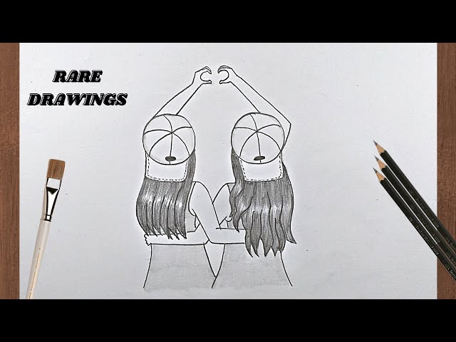 cute best friend drawings for girls