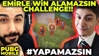 BU ÇOCUKLA WİN ALMAK İMKANSIZ!! YAPAMAZSIN CHALLENGE w/Emir | PUBG MOBILE