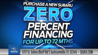 0% FINANCING AND NO PAYMENTS FOR 90 DAYS - ONLY AT SUBARU OF JACKSONVILLE