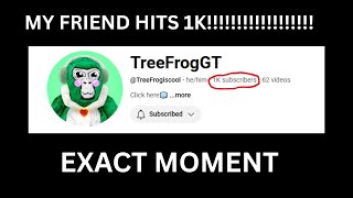 TreeFrogGT hits 1,000 subscribers!