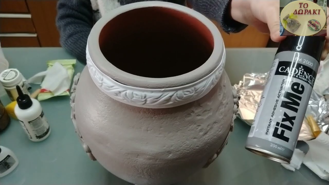 Πυθάρι vintage με εφέ πέτρας