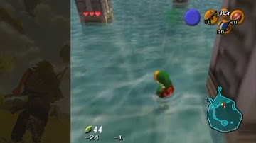Lake Hylia Navi Dive to Domain with Stick