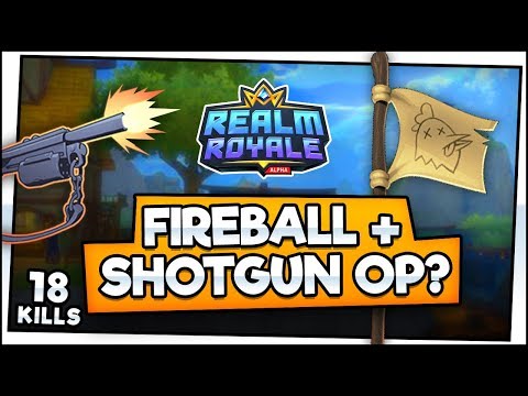 MAGE FIREBALL + SHOTGUN OP?? 18 Kills (Realm Royale Masters Gameplay)