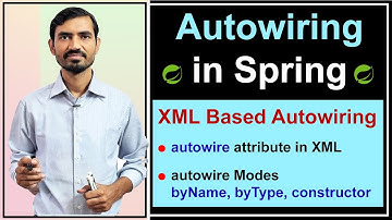 #9 Autowiring in Spring Framework || XML Based Autowiring (autowire, byName, byType, constructor)