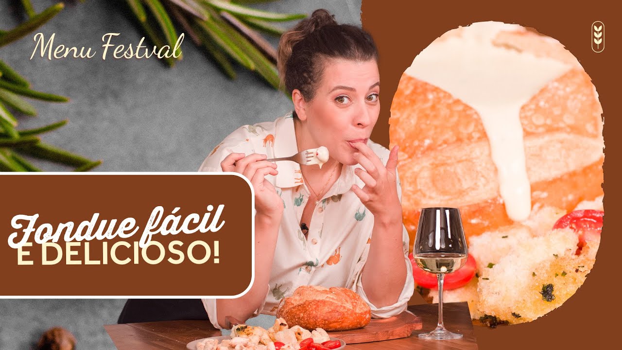 FONDUE DE QUEIJO NO PÃO ITALIANO FÁCIL