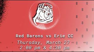 Baseball: Red Barons vs ErieCC (Doubleheader)