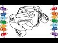 Тачки 3 Молния Маквин Мультик раскраска для детей Cars 3 Lightning McQueen body paint Coloring Book