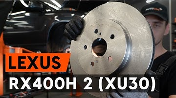 How to change front brake discs / front brake rotors on LEXUS RX400h 2 (XU30) [TUTORIAL AUTODOC]